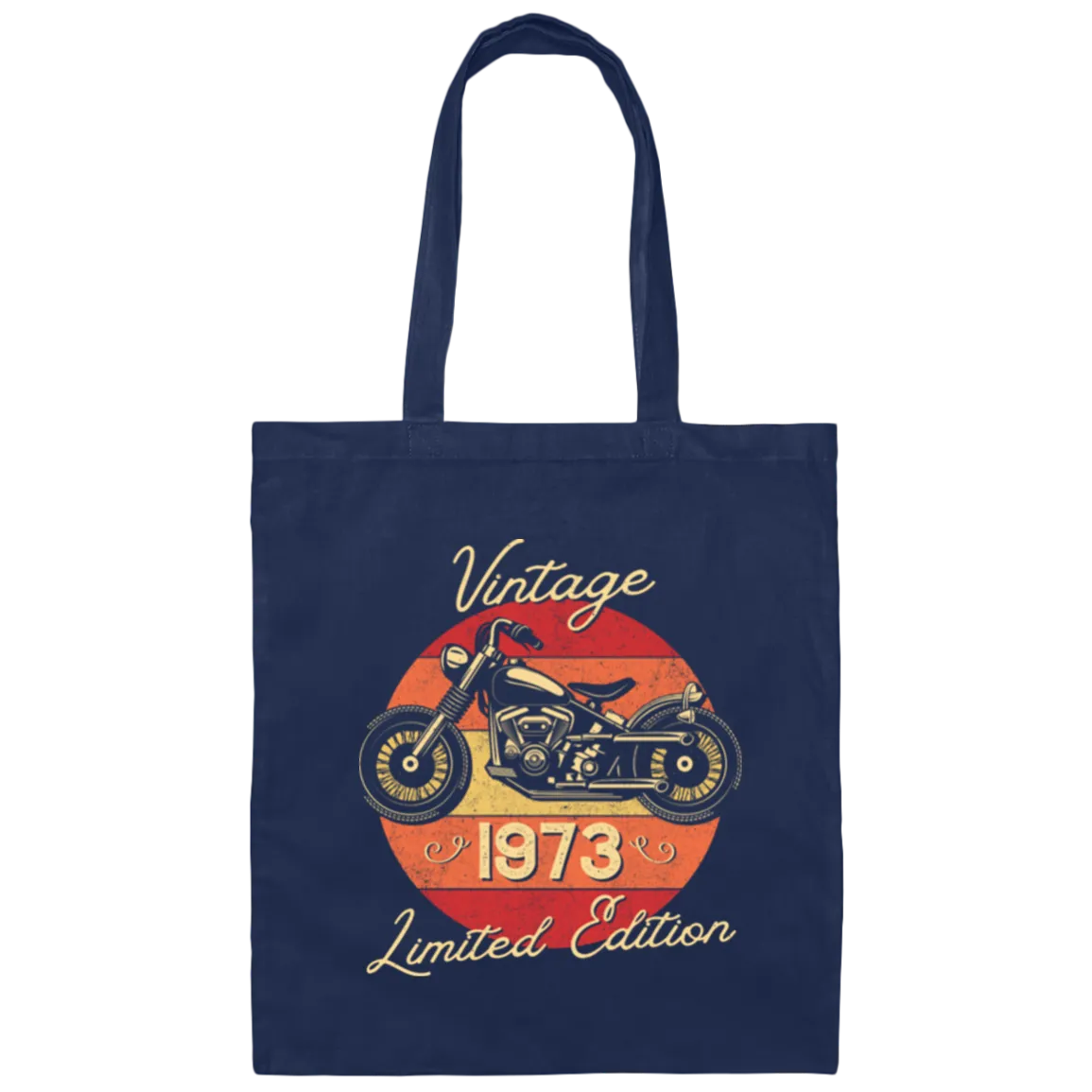 1973 Birthday Gift, Vintage Style, Motorbike Lover, Limited Edition Canvas Tote Bag