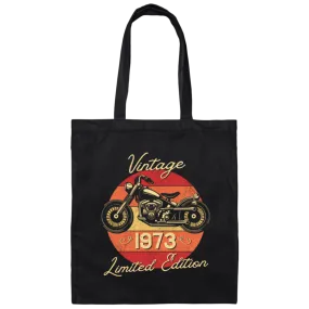 1973 Birthday Gift, Vintage Style, Motorbike Lover, Limited Edition Canvas Tote Bag