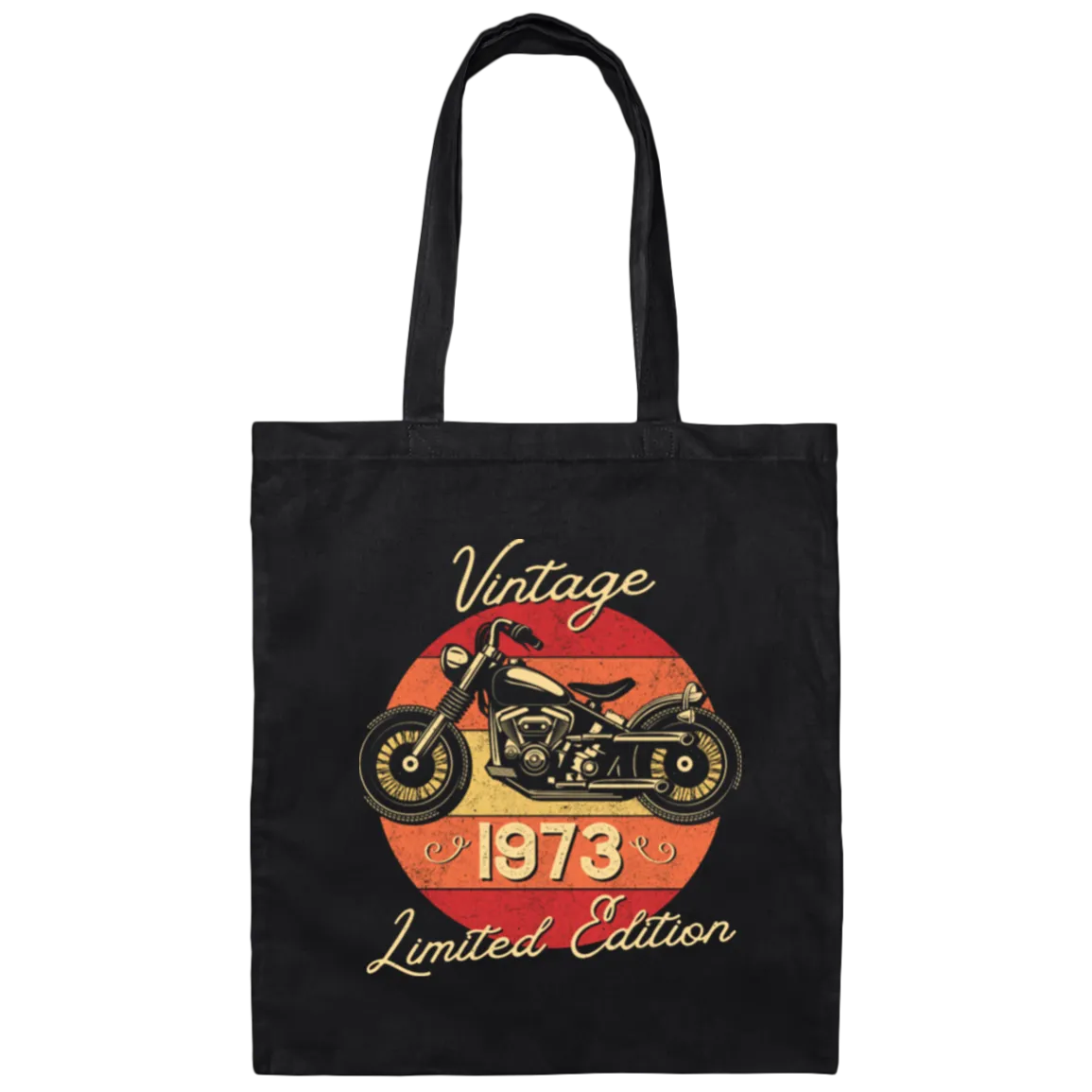 1973 Birthday Gift, Vintage Style, Motorbike Lover, Limited Edition Canvas Tote Bag
