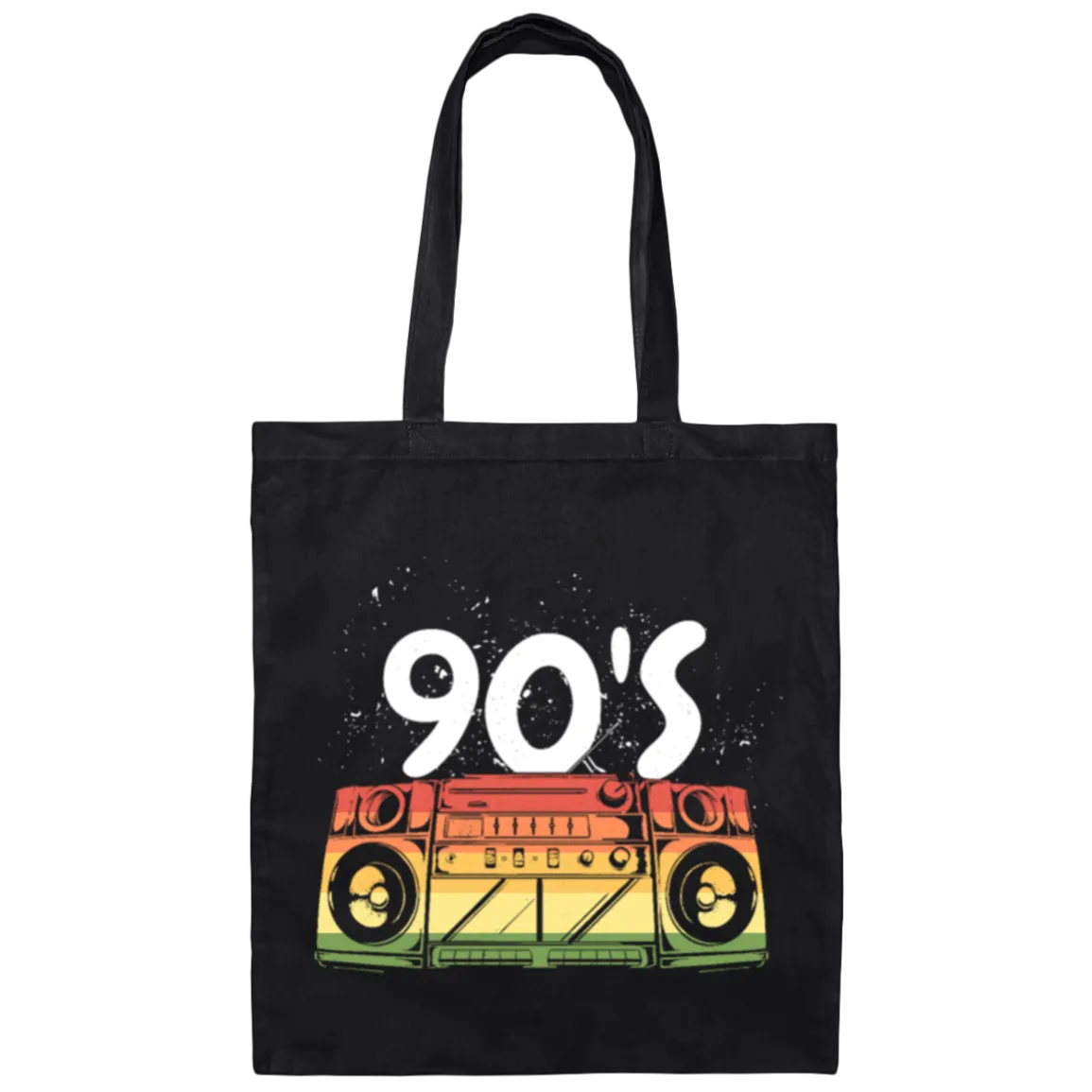 90s Boombox Radio, Old School Retro, Best 90s Birthday, 90s Love Gift Canvas Tote Bag