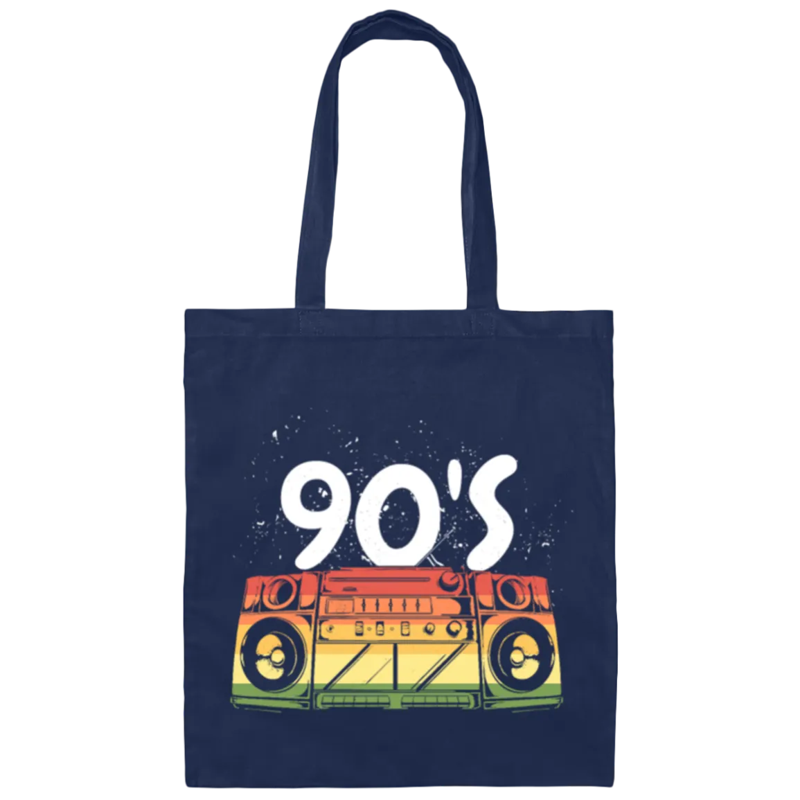 90s Boombox Radio, Old School Retro, Best 90s Birthday, 90s Love Gift Canvas Tote Bag