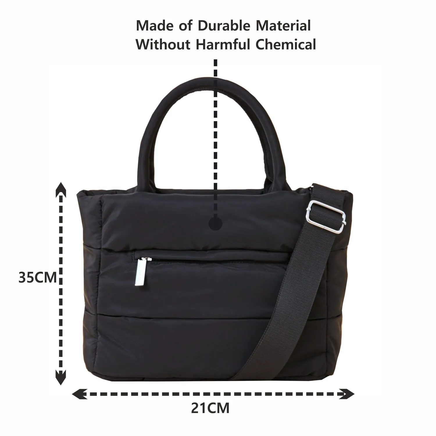 Accessorize London Women's Recycled nylon quilted handheld
