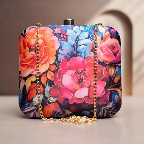 Artklim Floral Printed MultiColor Clutch