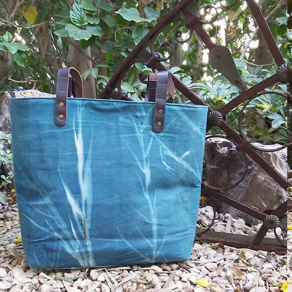 ATP Cyano Print Embroidered Tote Bag
