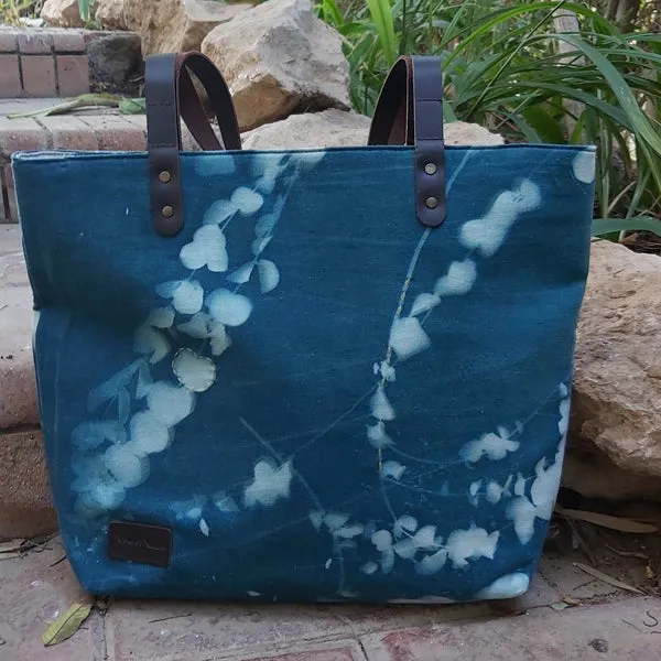 ATP Cyano Print Embroidered Tote Bag