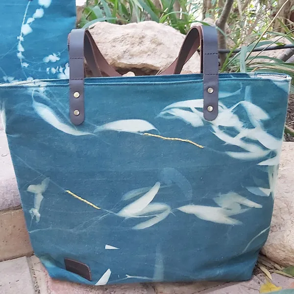 ATP Cyano Print Embroidered Tote Bag