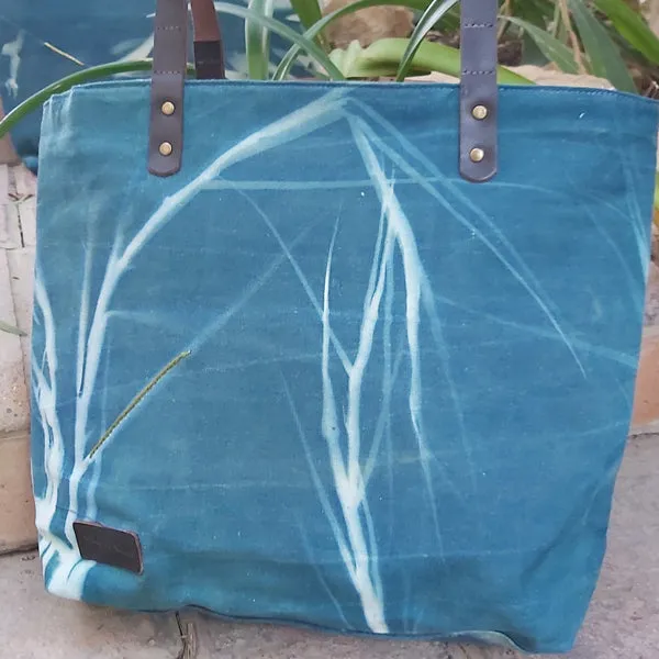 ATP Cyano Print Embroidered Tote Bag