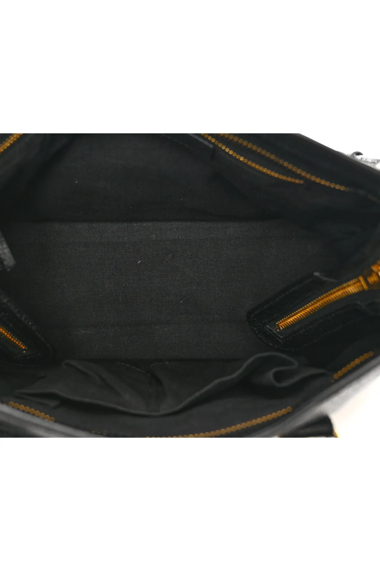 BALENCIAGA Black Leather Metallic Edge City Tote