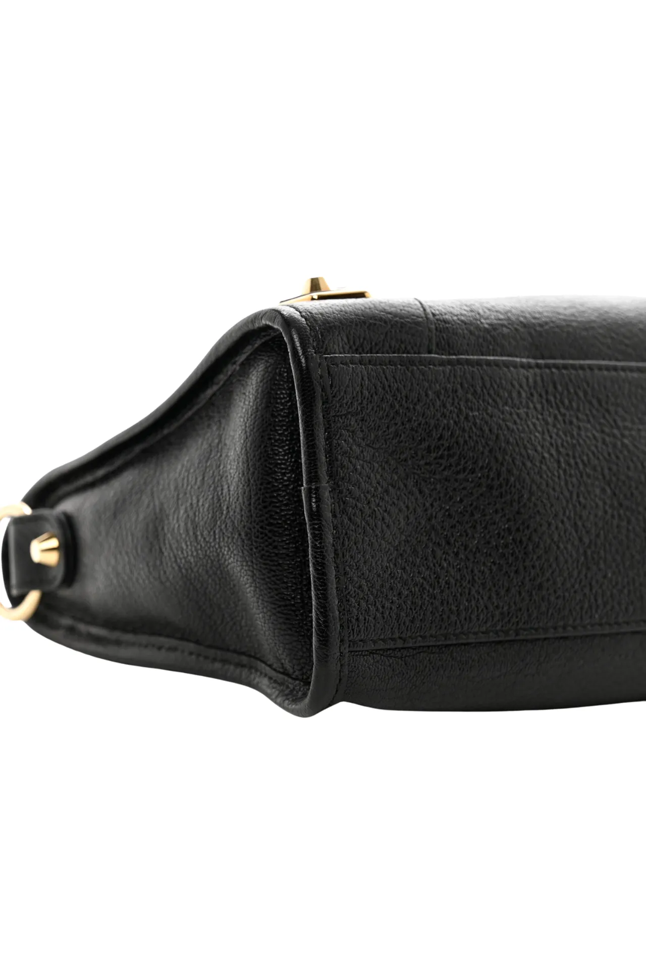 BALENCIAGA Black Leather Metallic Edge City Tote