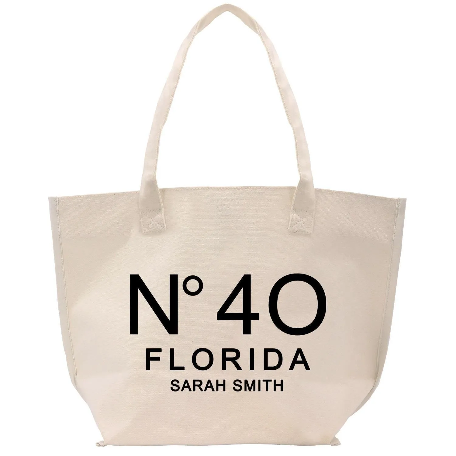 Birthday Celebration Personalized Gift Canvas Hand Bag with Name and State 40th 50th Hand Bag for Her Custom Birthday Gift (BDT1035)