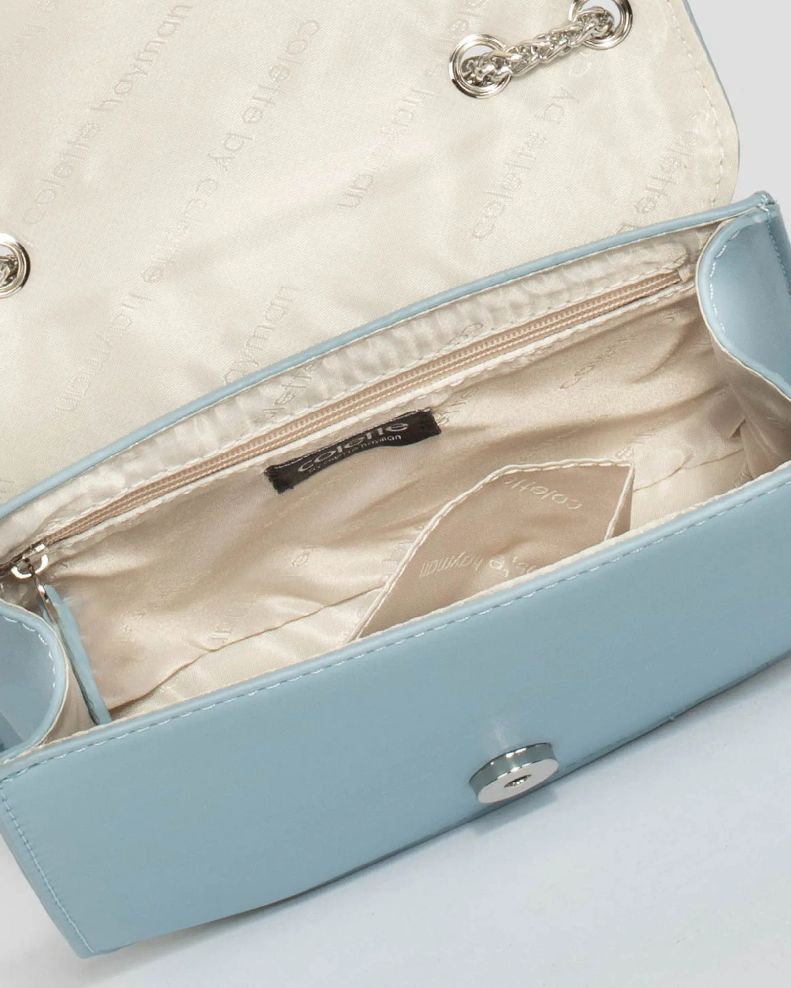 Blue Mikah Buckle Crossbody Bag