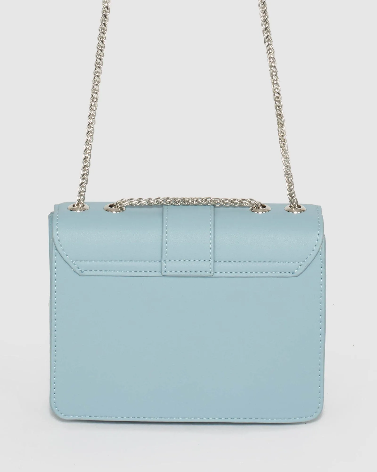 Blue Mikah Buckle Crossbody Bag
