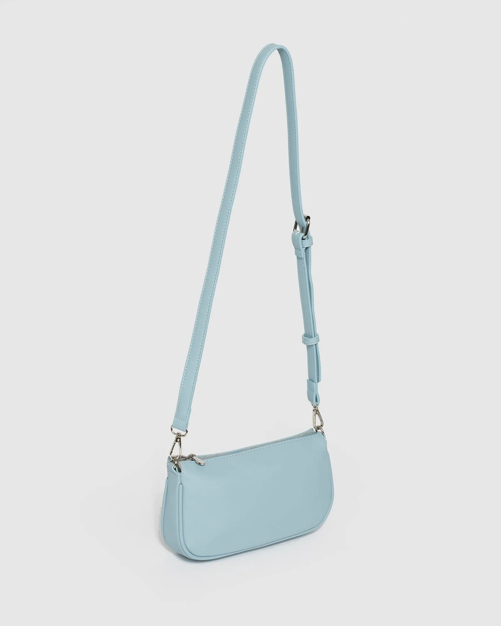 Blue Quilted Vivian Chain Crossbody Bag