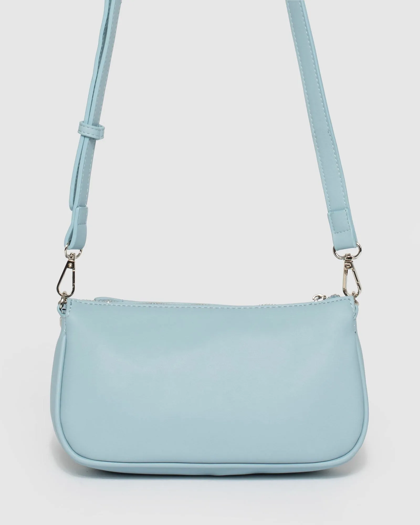 Blue Quilted Vivian Chain Crossbody Bag