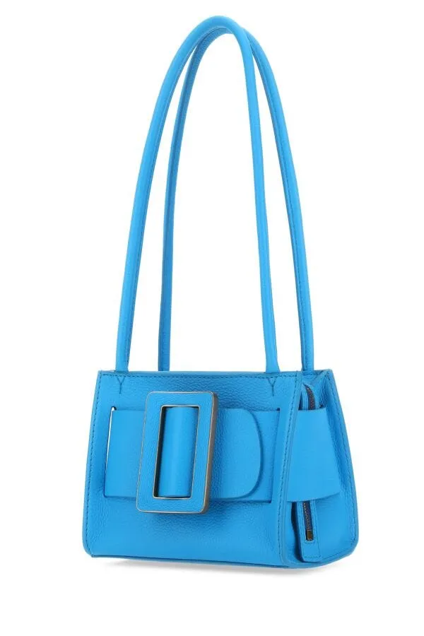 Boyy Women Light Blue Leather Bobby 18 Soft Shoulder Bag