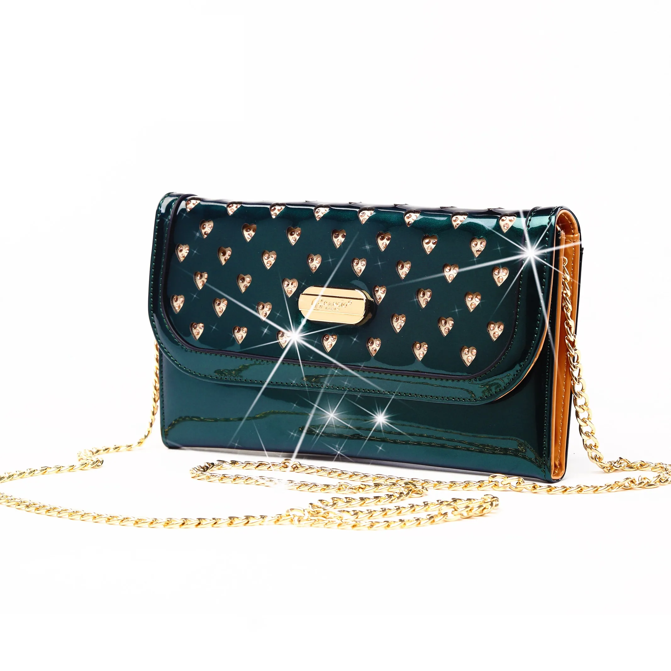 Brangio Sleek Chain Crossbody Clutch
