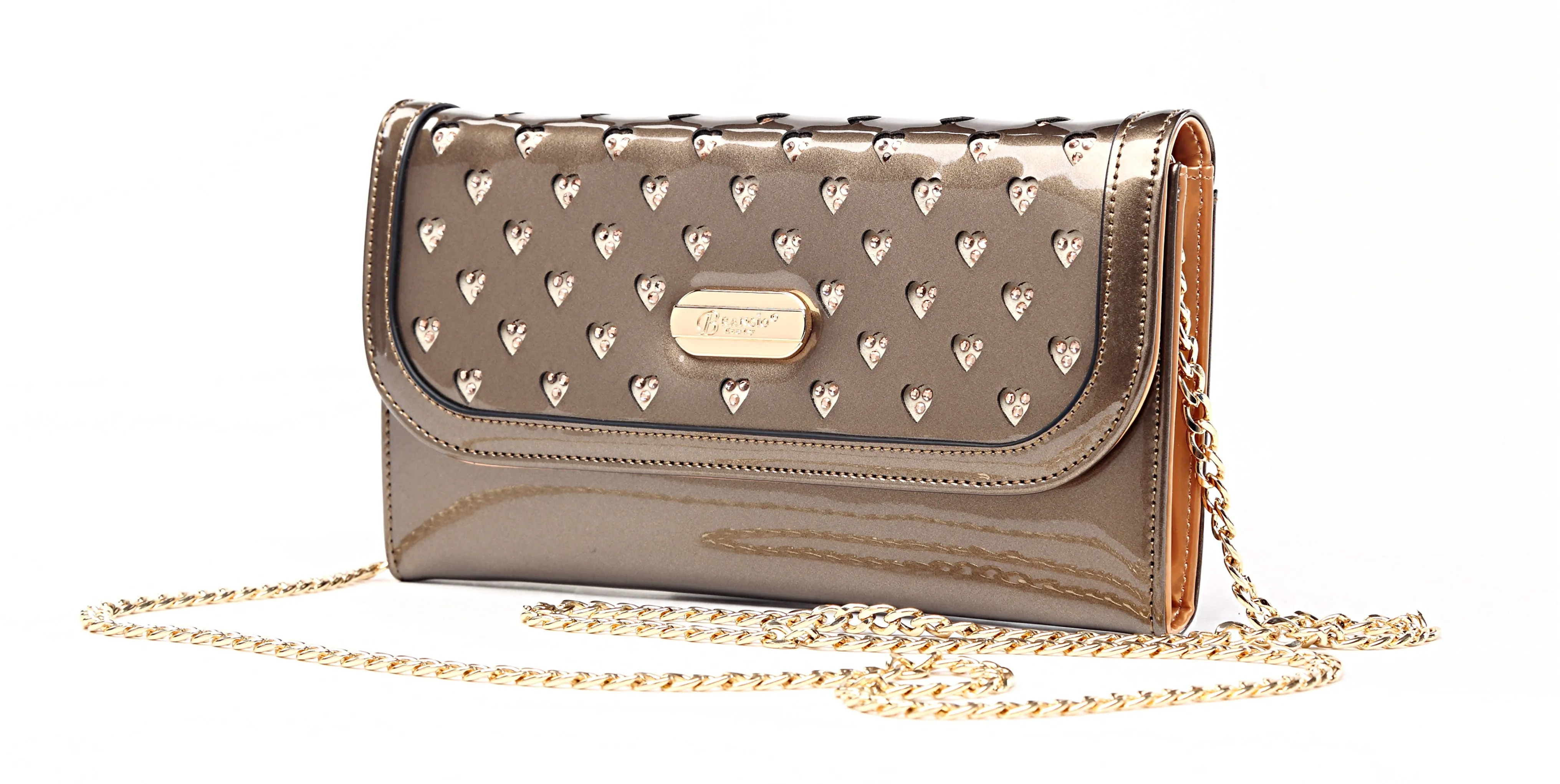 Brangio Sleek Chain Crossbody Clutch