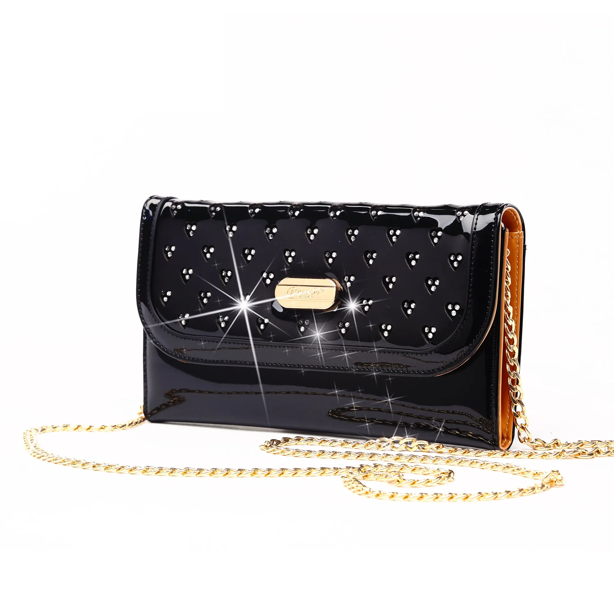 Brangio Sleek Chain Crossbody Clutch