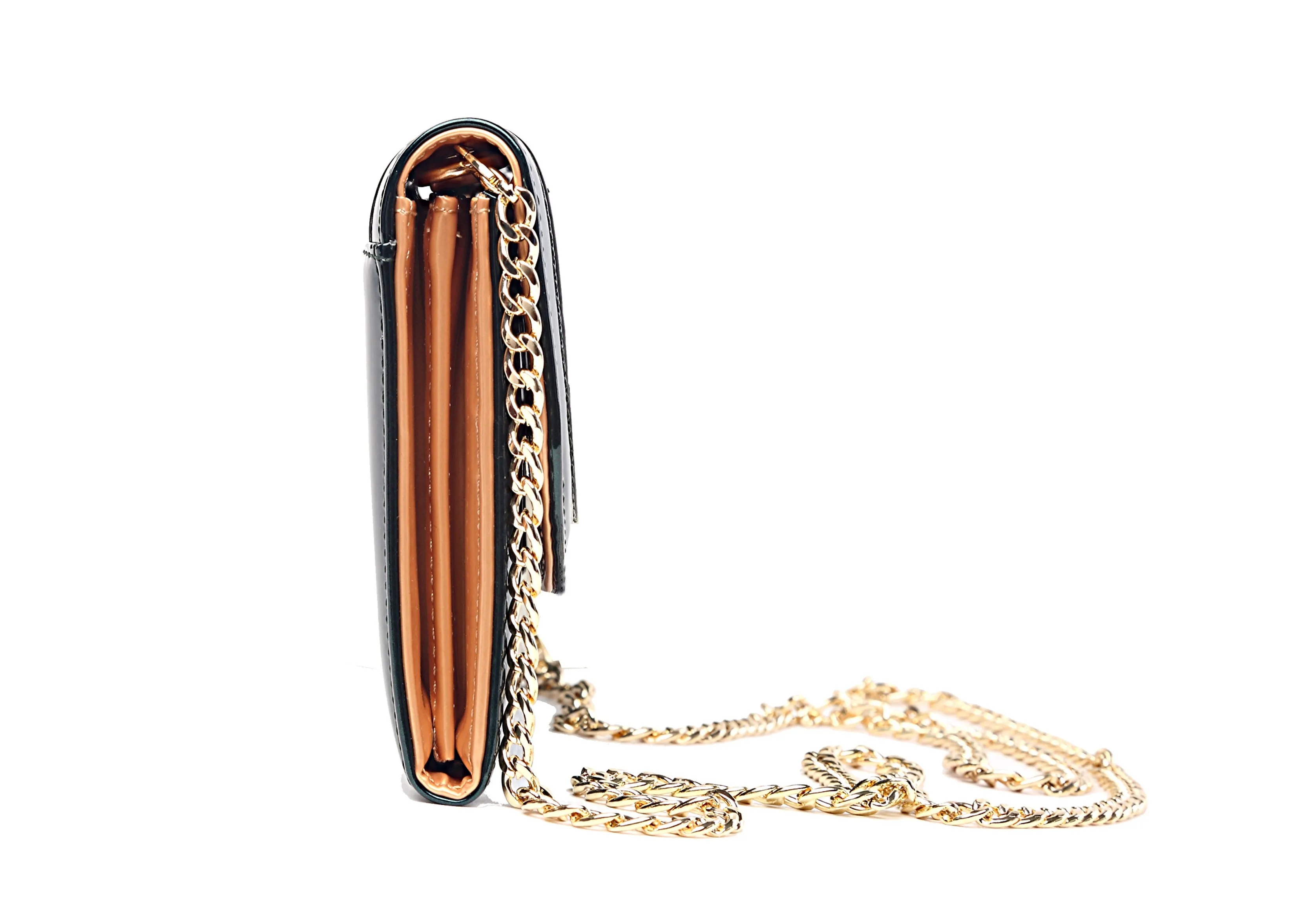 Brangio Sleek Chain Crossbody Clutch