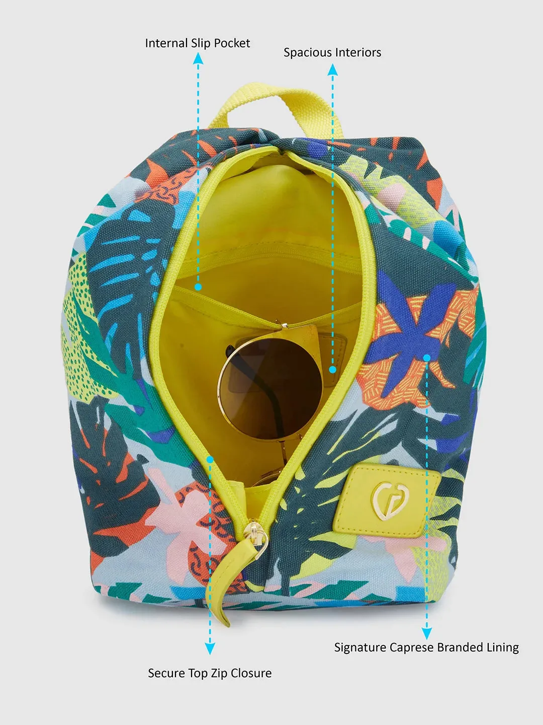Caprese Octavia Backpack Small Blue Grey
