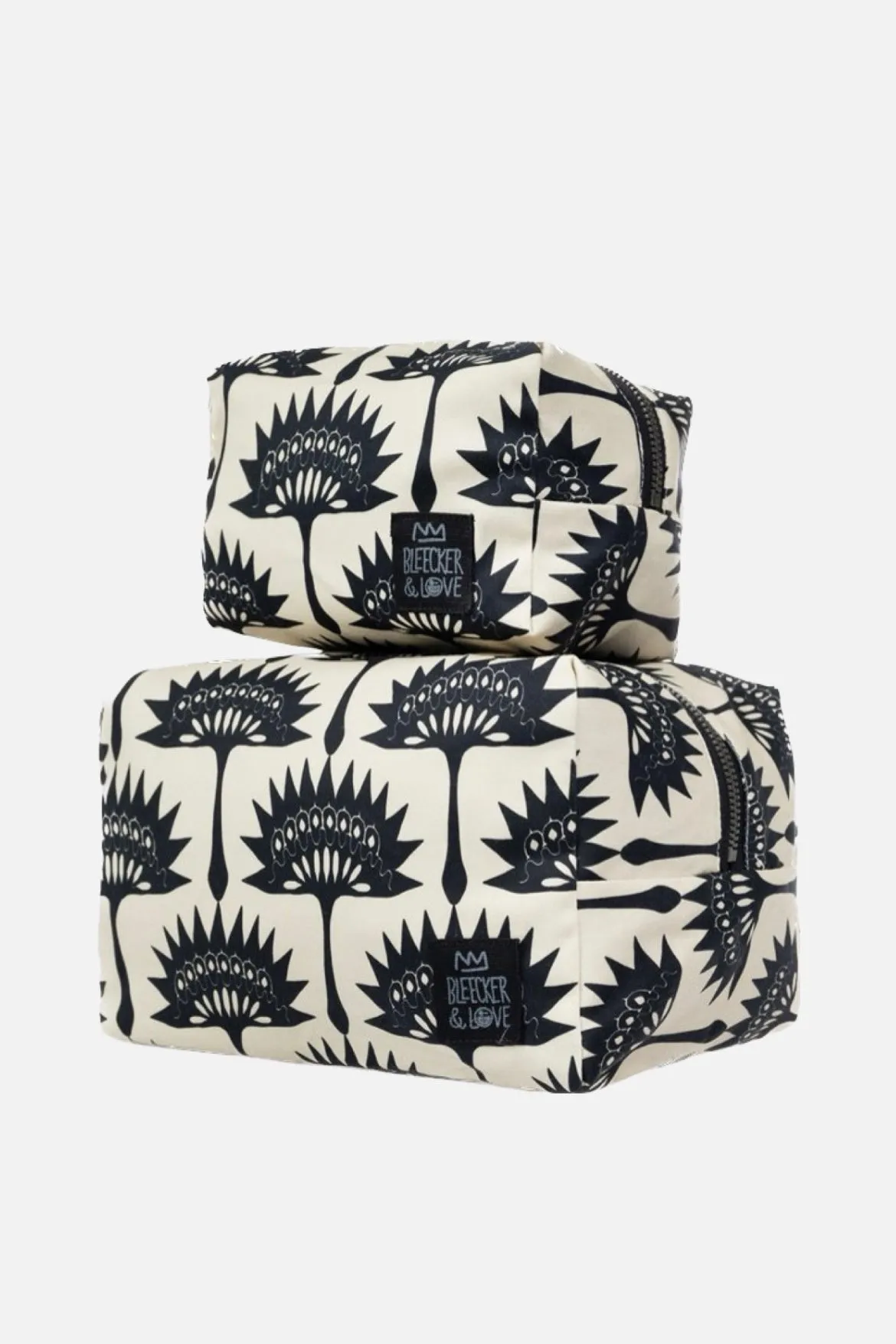 COSMETIC POUCH "ERICA" BEIGE/BALCK
