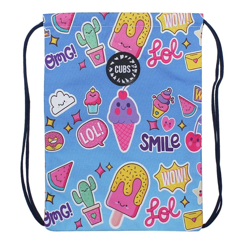 Cubs Smiles & Ice Cream String Bag