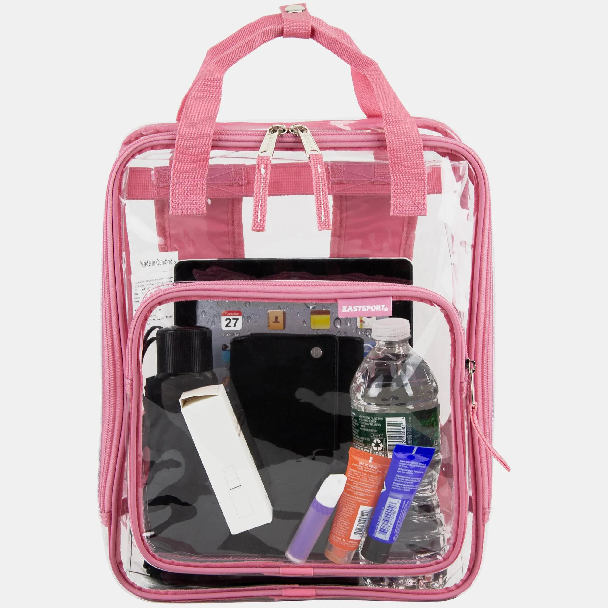 Double Handle Clear Stadium Approved Backpack Pink Lemonade
