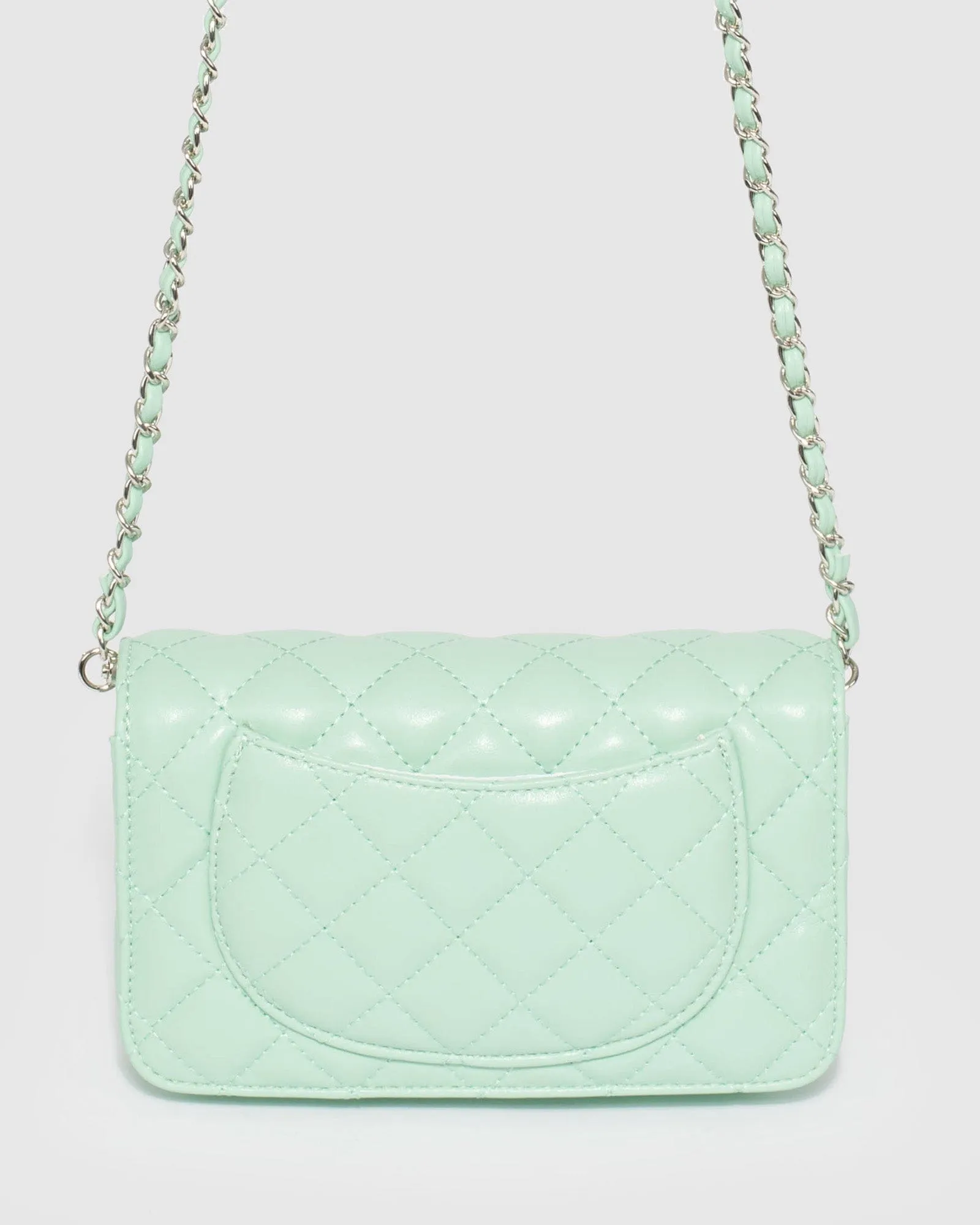Eboni Quilted Green Crossbody Bag