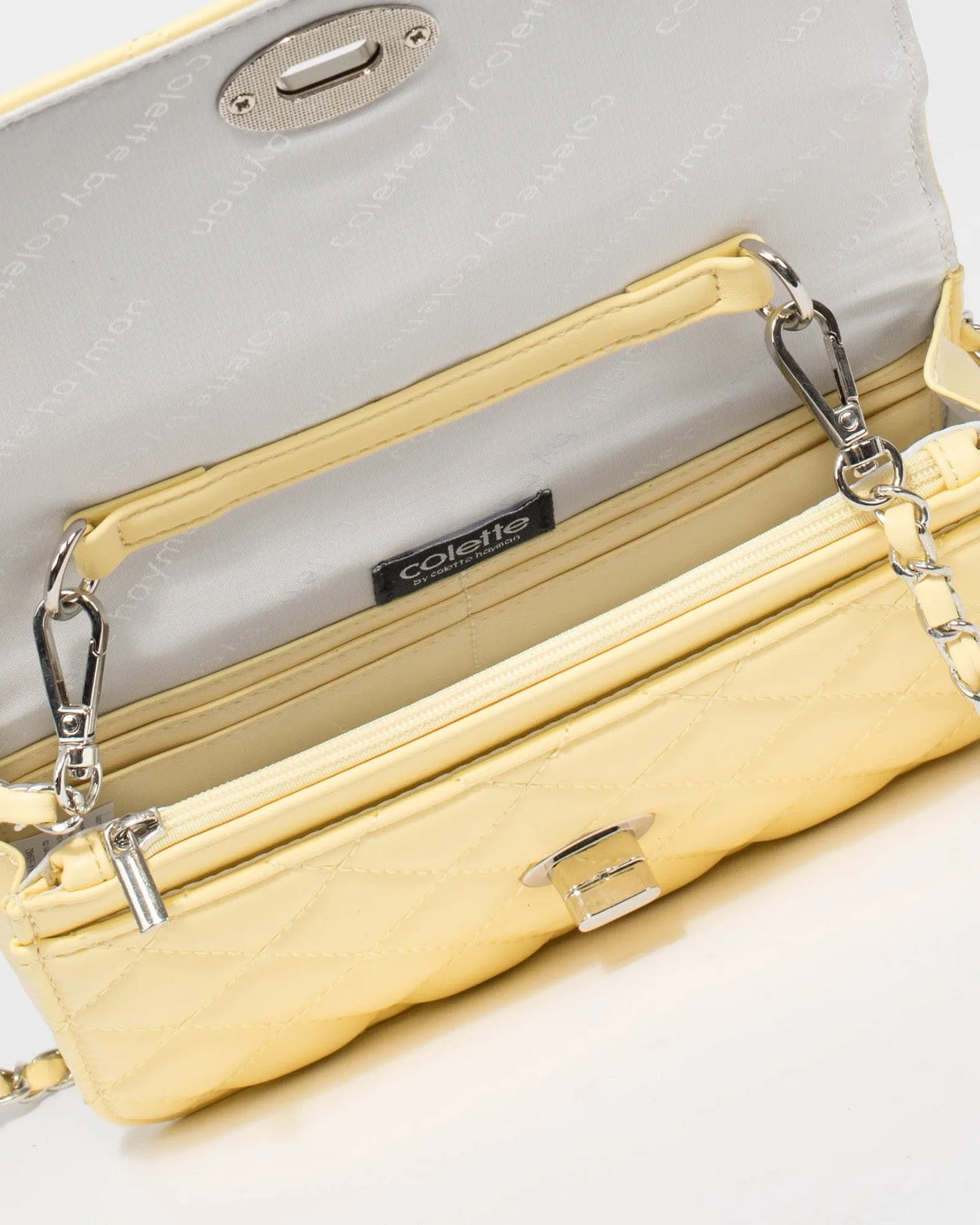 Eboni Quilted Yellow Crossbody Bag