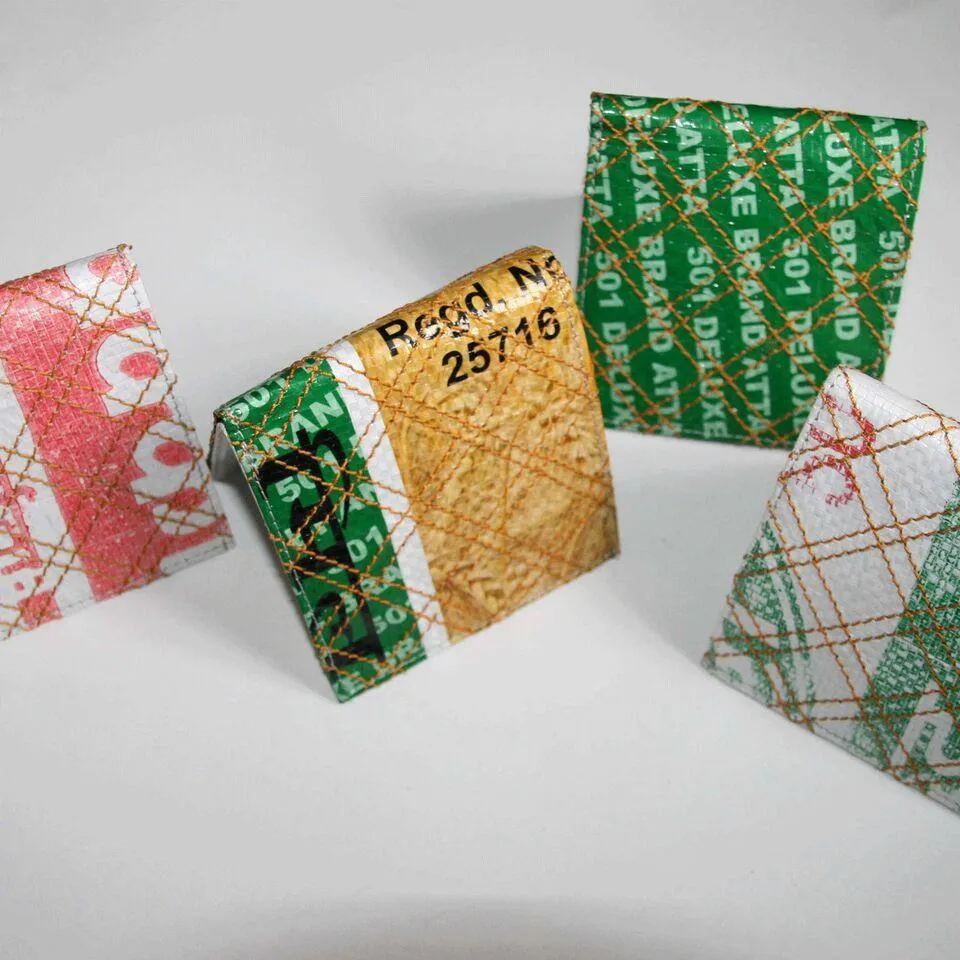 ECO FRIENDLY UPCYCLED RICE BAG WALLET FOR MEN