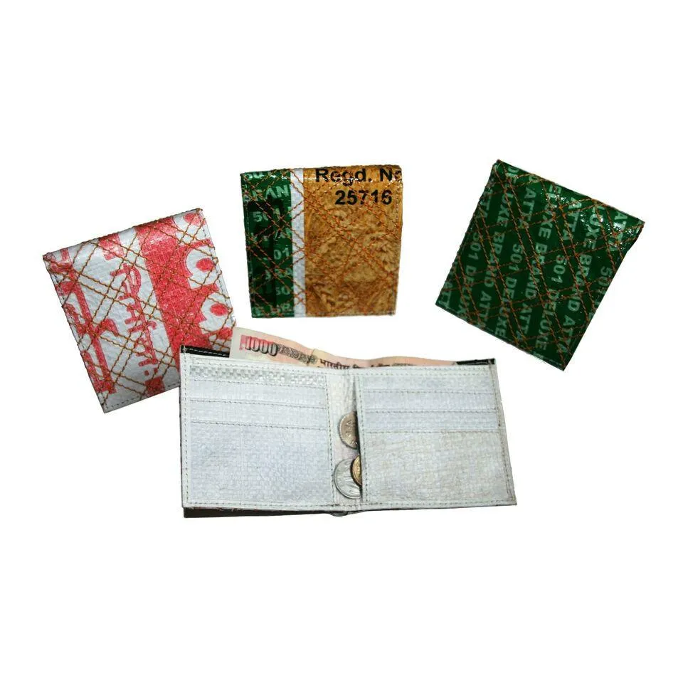 ECO FRIENDLY UPCYCLED RICE BAG WALLET FOR MEN