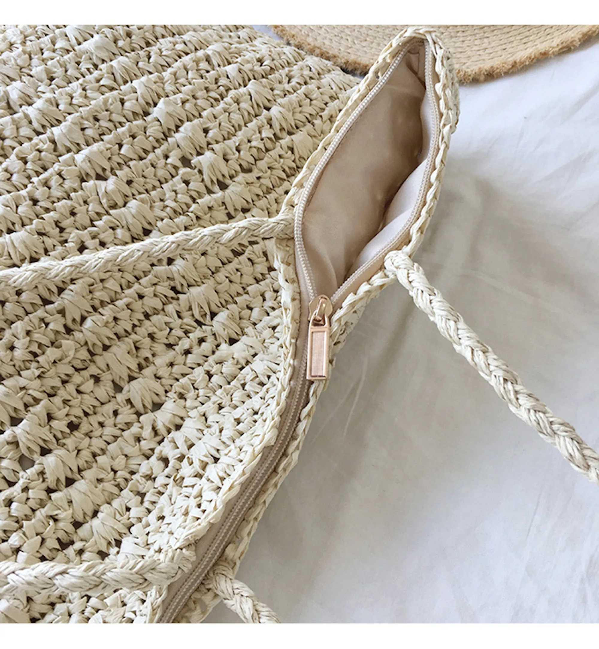 Elena Handbags Lightweight Straw Woven Square Tote Bag