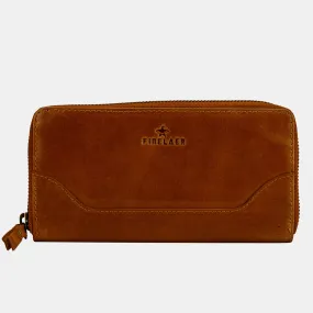 FINELAER Leather Women Wallet Purses Zip Around RFID