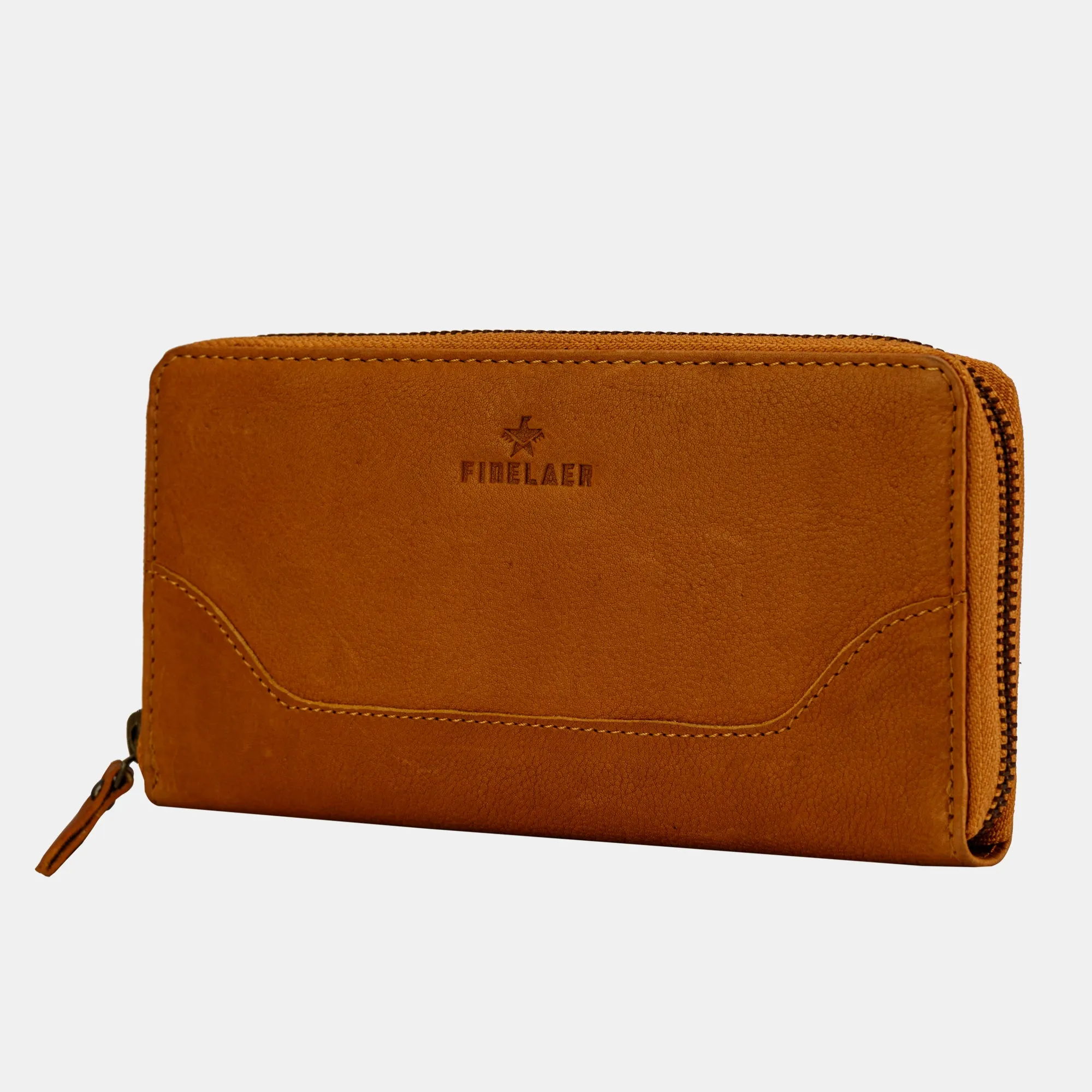 FINELAER Leather Women Wallet Purses Zip Around RFID