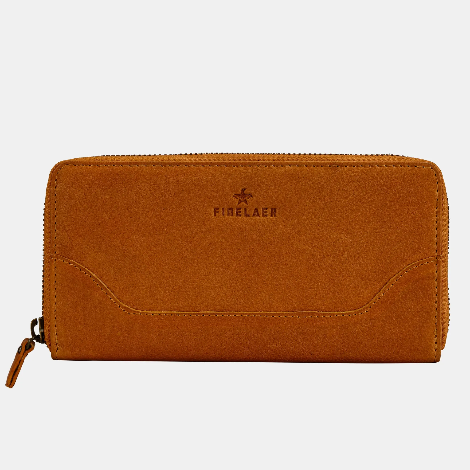 FINELAER Leather Women Wallet Purses Zip Around RFID