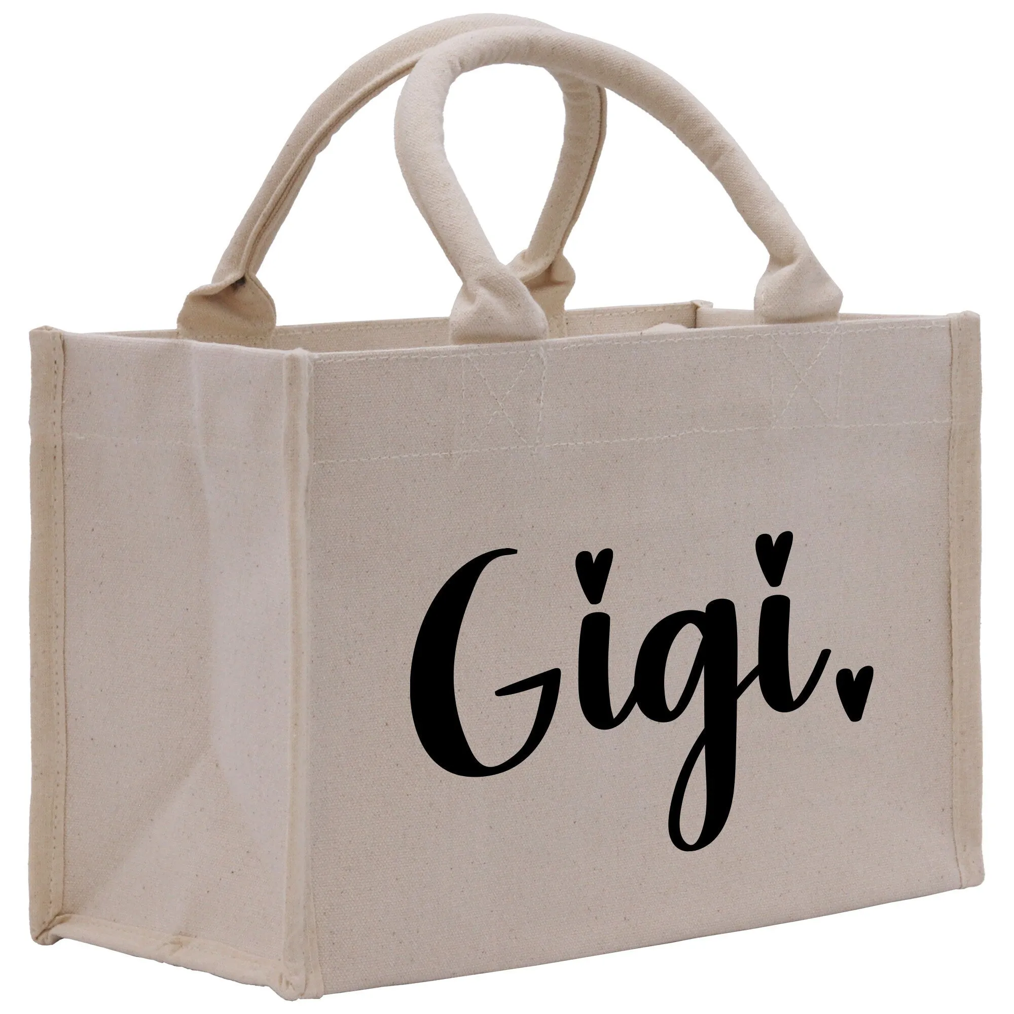Gigi Getaway Cotton Canvas Small Tote Bag Grandma Tote Bag Gigi Bag Grandma Gift Bag Mothers Day Gift New Gigi Gift (MGTB1001)