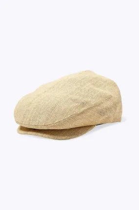 Hooligan Lightweight Flat Cap - Natural Straw