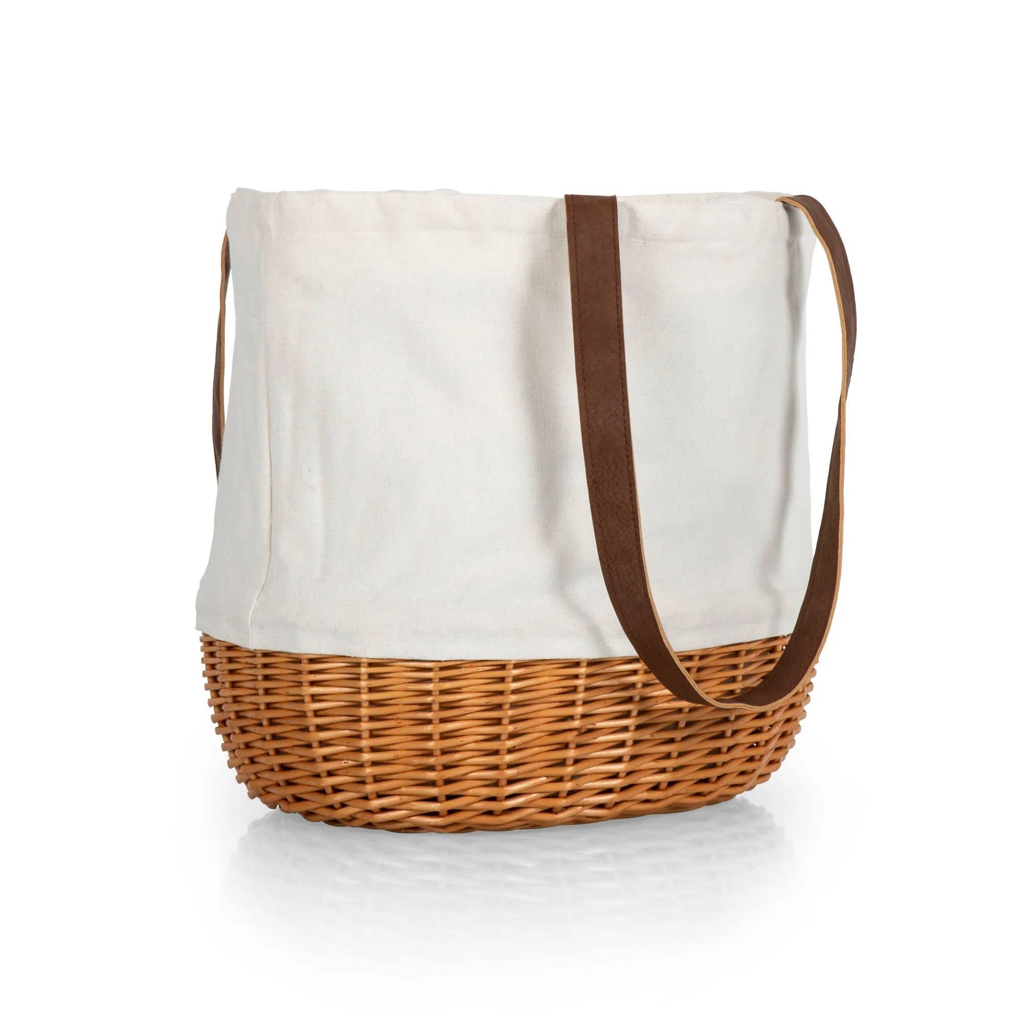 Houston Texans Mickey Mouse - Coronado Canvas and Willow Basket Tote