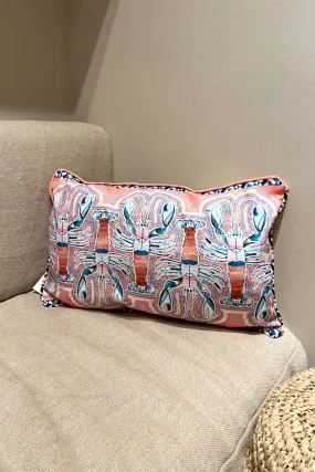 ILLUSTRATED CUSHION "LOBSTER LOVE" MULTICOLOR