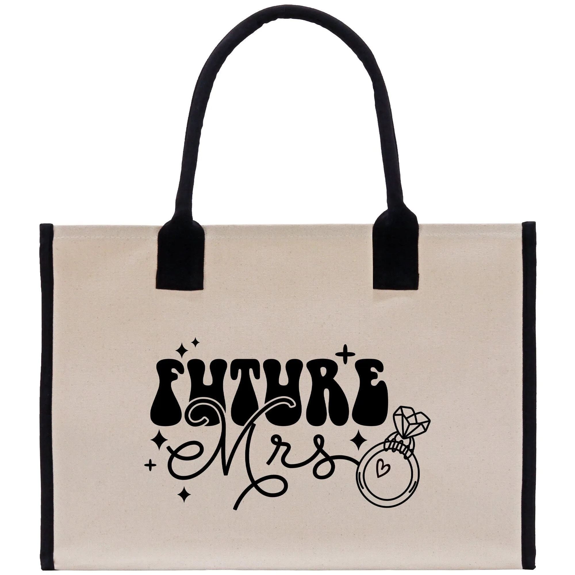In My Engaged Era Future Mrs Cotton Canvas Tote Bag Engagement Gift for Her Bride To Be Gift Tote Bag Newly Engaged Tote Bag (EET1001)