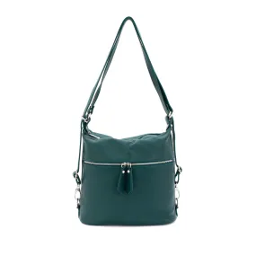 Italian Designer Soft Leather Convertible Backpack Bag- Swolit Ninetta-Teal