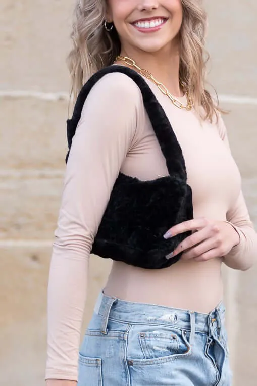 Izzie Soft Plush Shoulder Bag