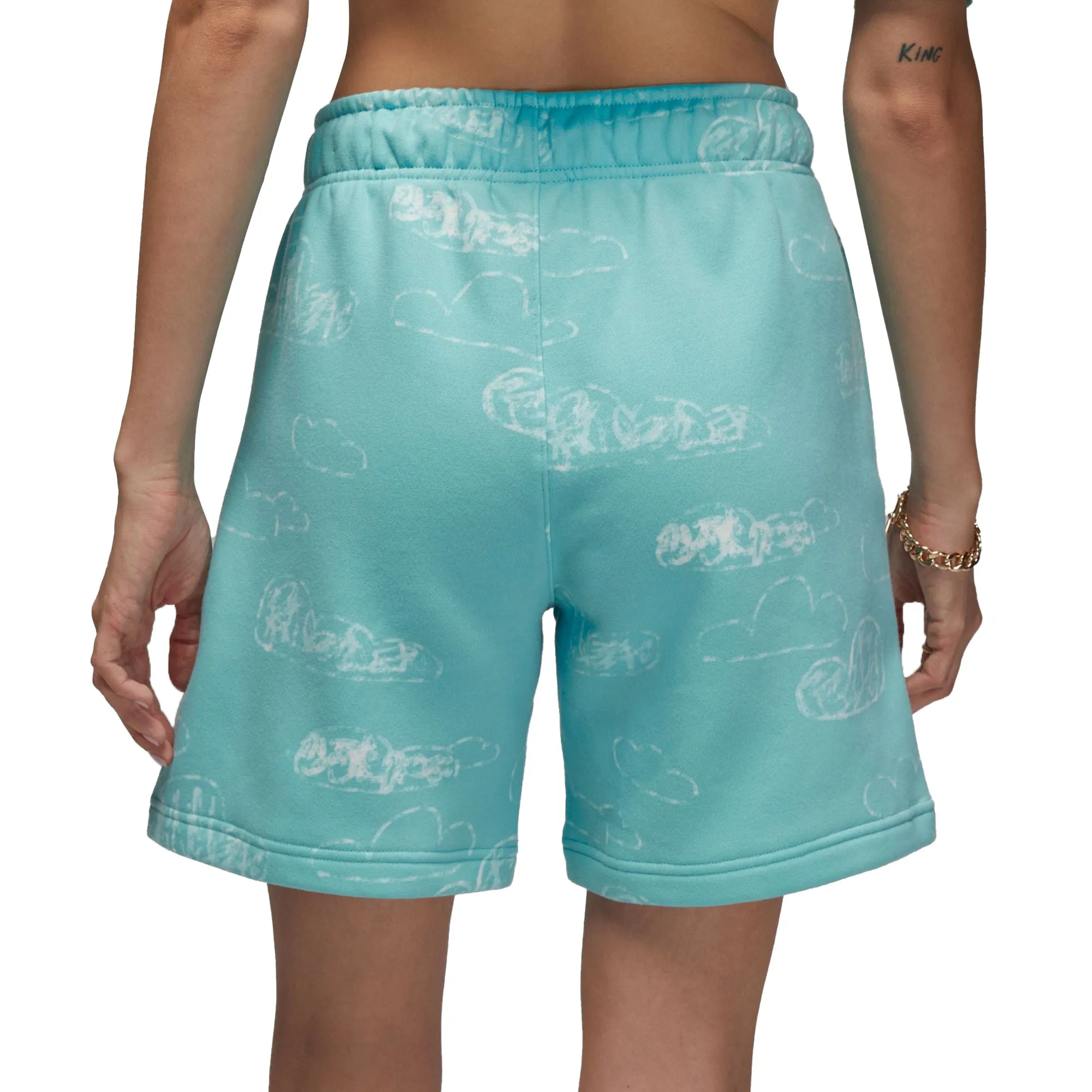 Jordan Flight Women's Washed Fleece Shorts Dark Pwder Blue