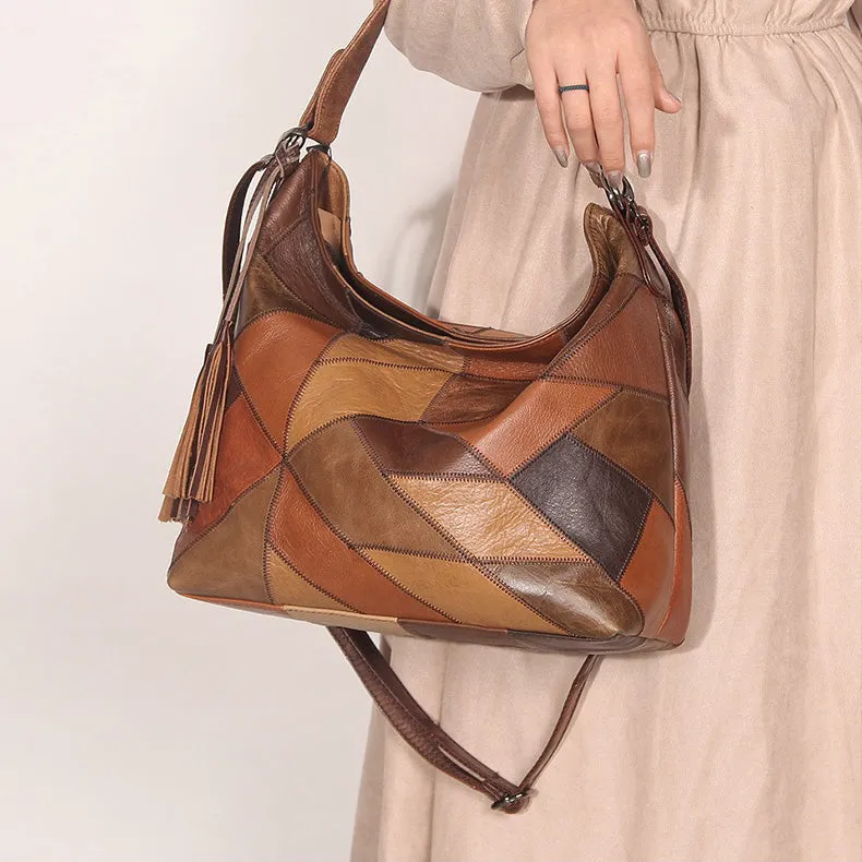 Ladies Genuine Leather Hobo Bags Shoulder Handbags For Women