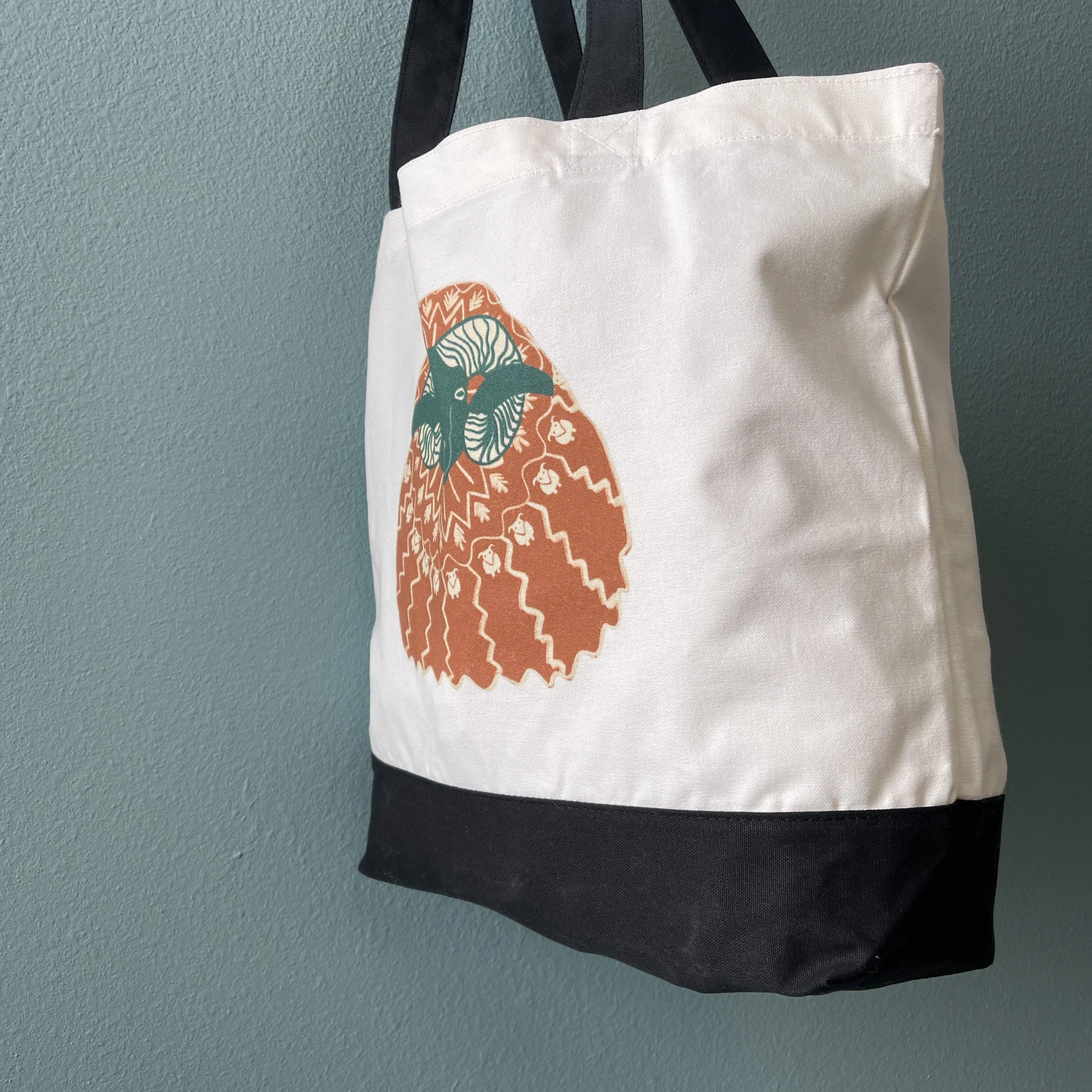 Large Cotton Tote Icelandic Ram in Icelandic Sweater Graphic Bag