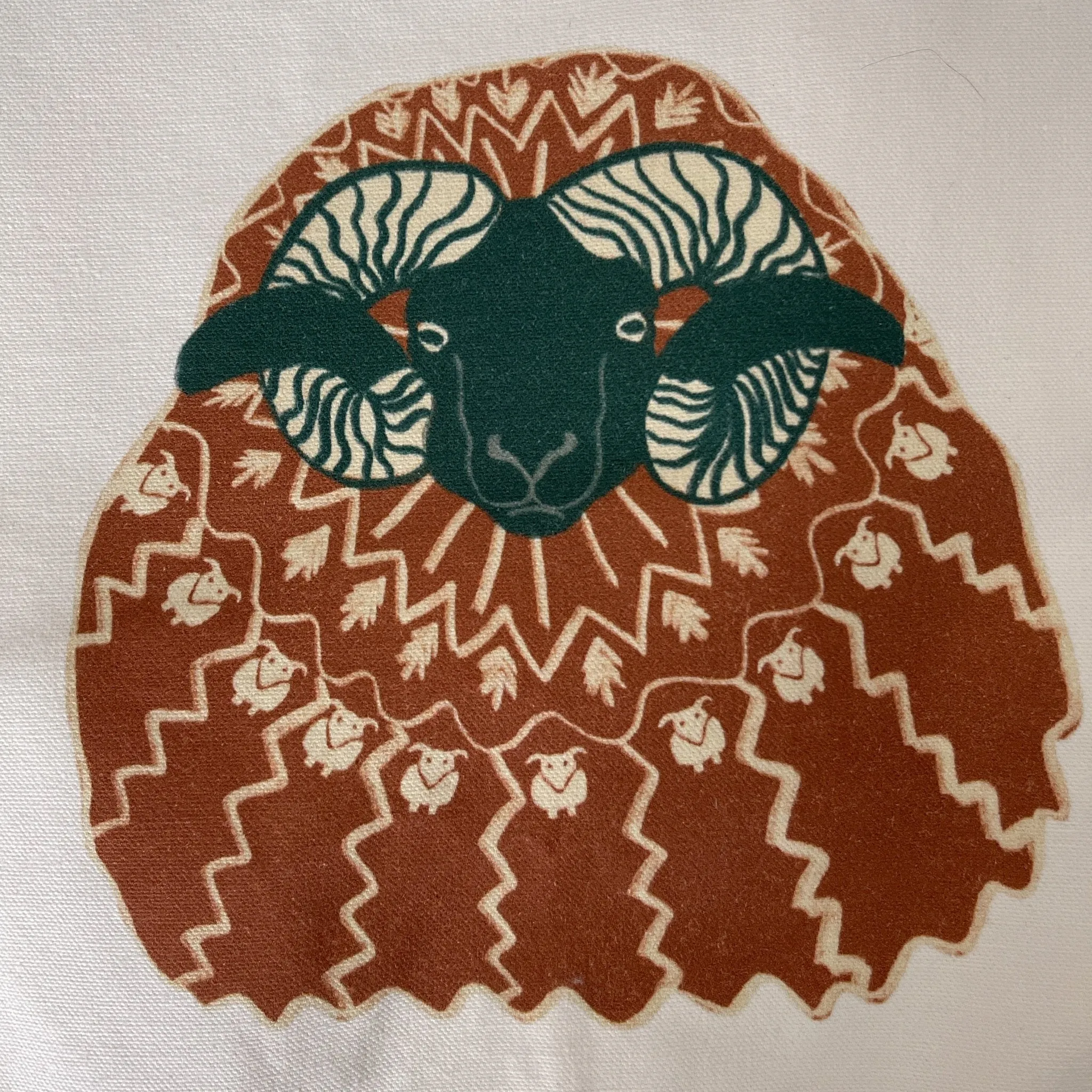 Large Cotton Tote Icelandic Ram in Icelandic Sweater Graphic Bag