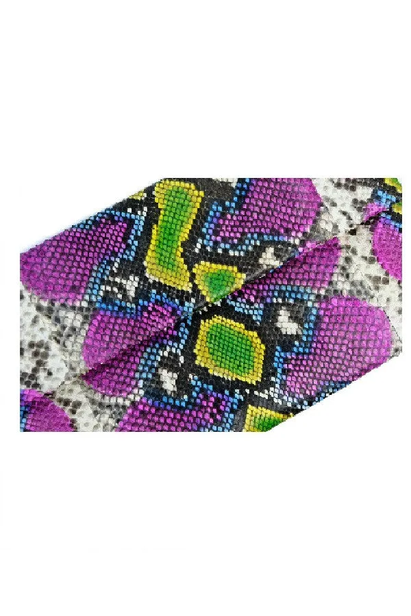 Mandalay Fuchsia Lemon Lime Motif Foldover Clutch