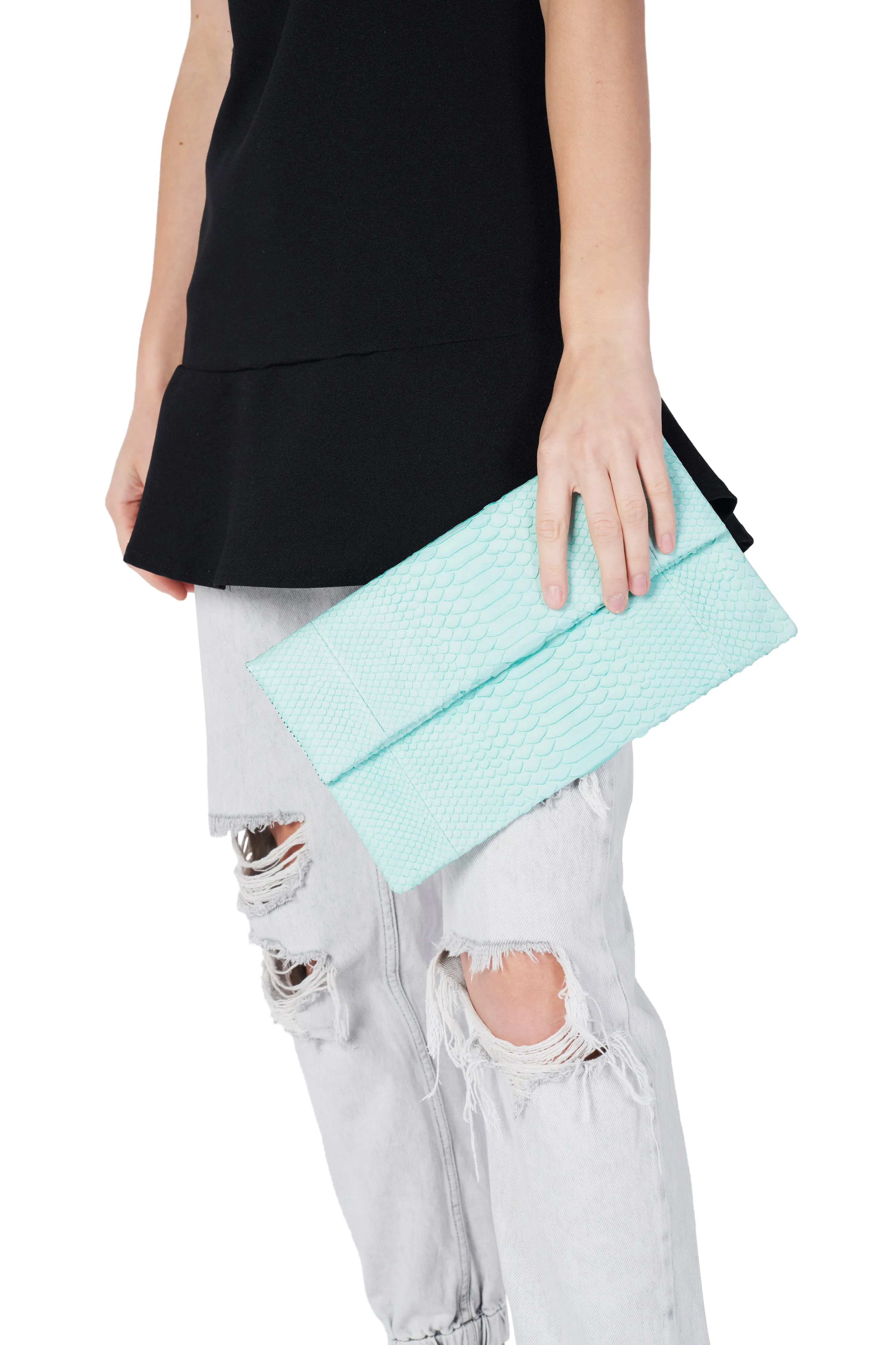 Mandalay Mint Foldover Clutch