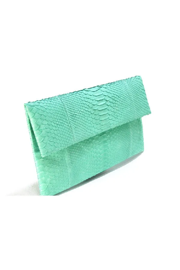 Mandalay Mint Foldover Clutch