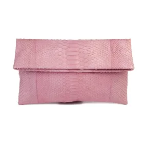 Mandalay Pink Chiffon Foldover Clutch